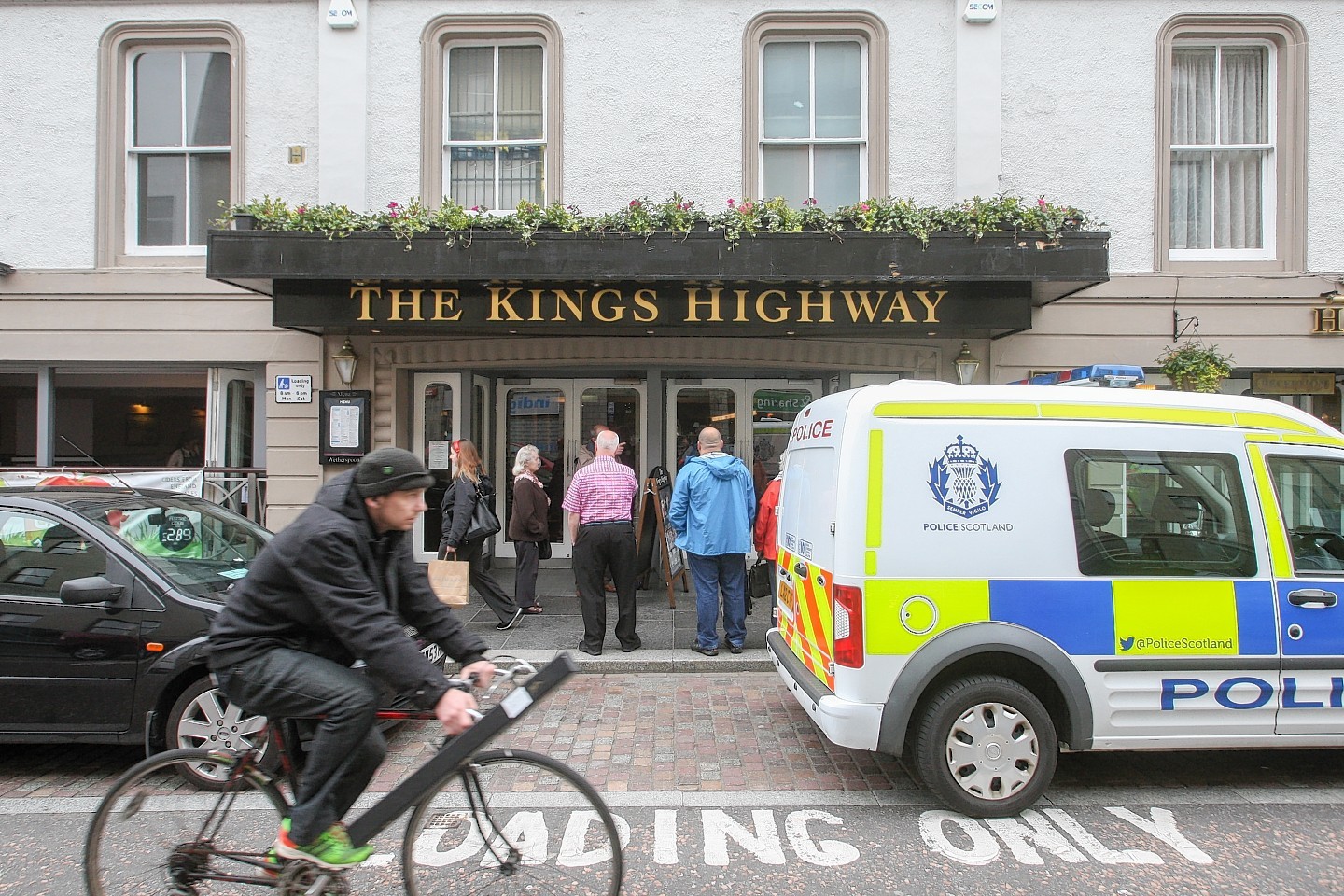 Emergency services attended the Kings Highway on Church Street in Inverness. Picture by Andrew Smith