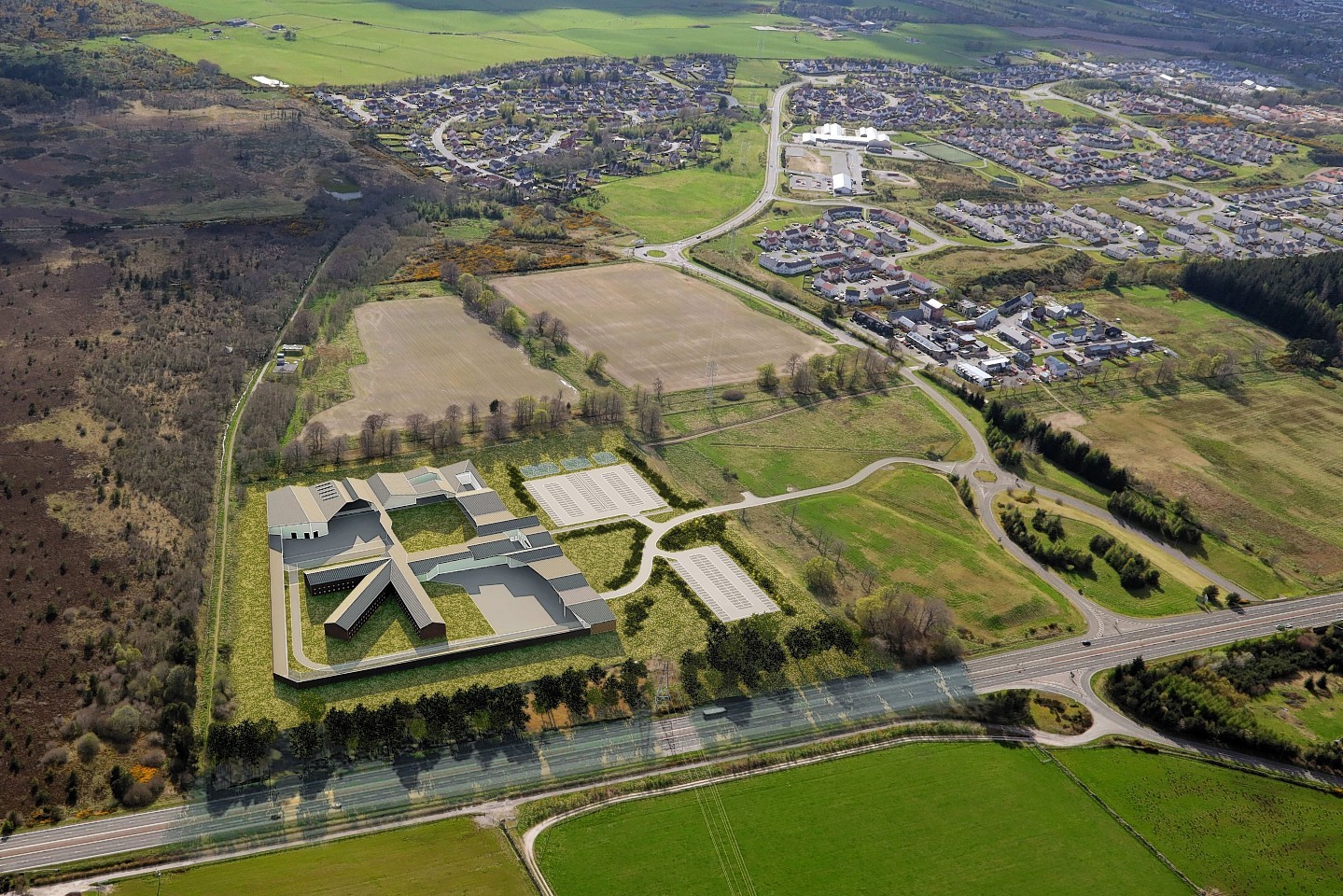 How the new Inverness jail was expected to look at Milton of Leys.