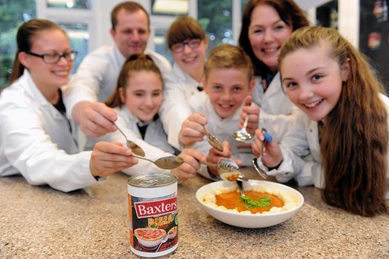 Milne's High School pupils who won the Baxter's Soup Challenge