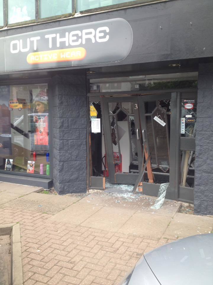 Out There Active Wear in Banchory has been broken into. Credit: Out There Active Wear Facebook page.
