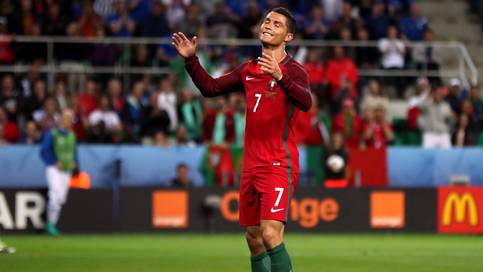 Portugal's Cristiano Ronaldo was not impressed by Iceland