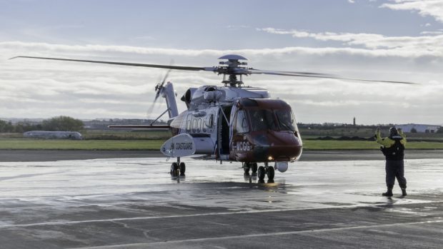 A Coastguard helicopter from Prestwick