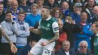 Anthony Stokes was on target for Hibernian.