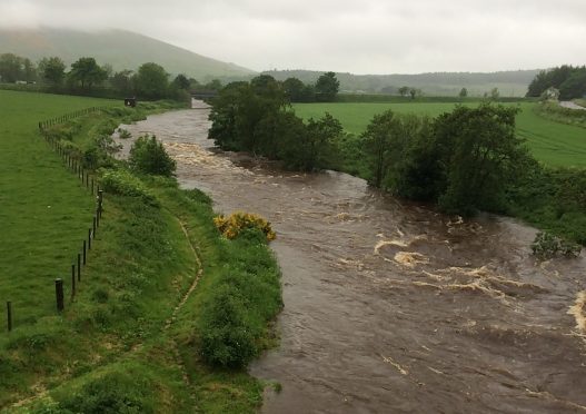 The River Bogie threatened to burst its banks earlier this week.