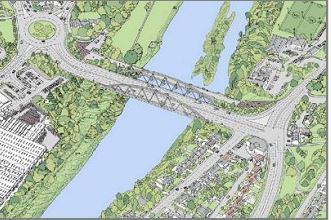 Proposals for the new bridge of the River Dee in Aberdeen