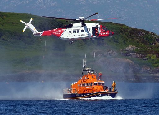 Oban lifeboat and a coastguard helicopter have been involved in the operation