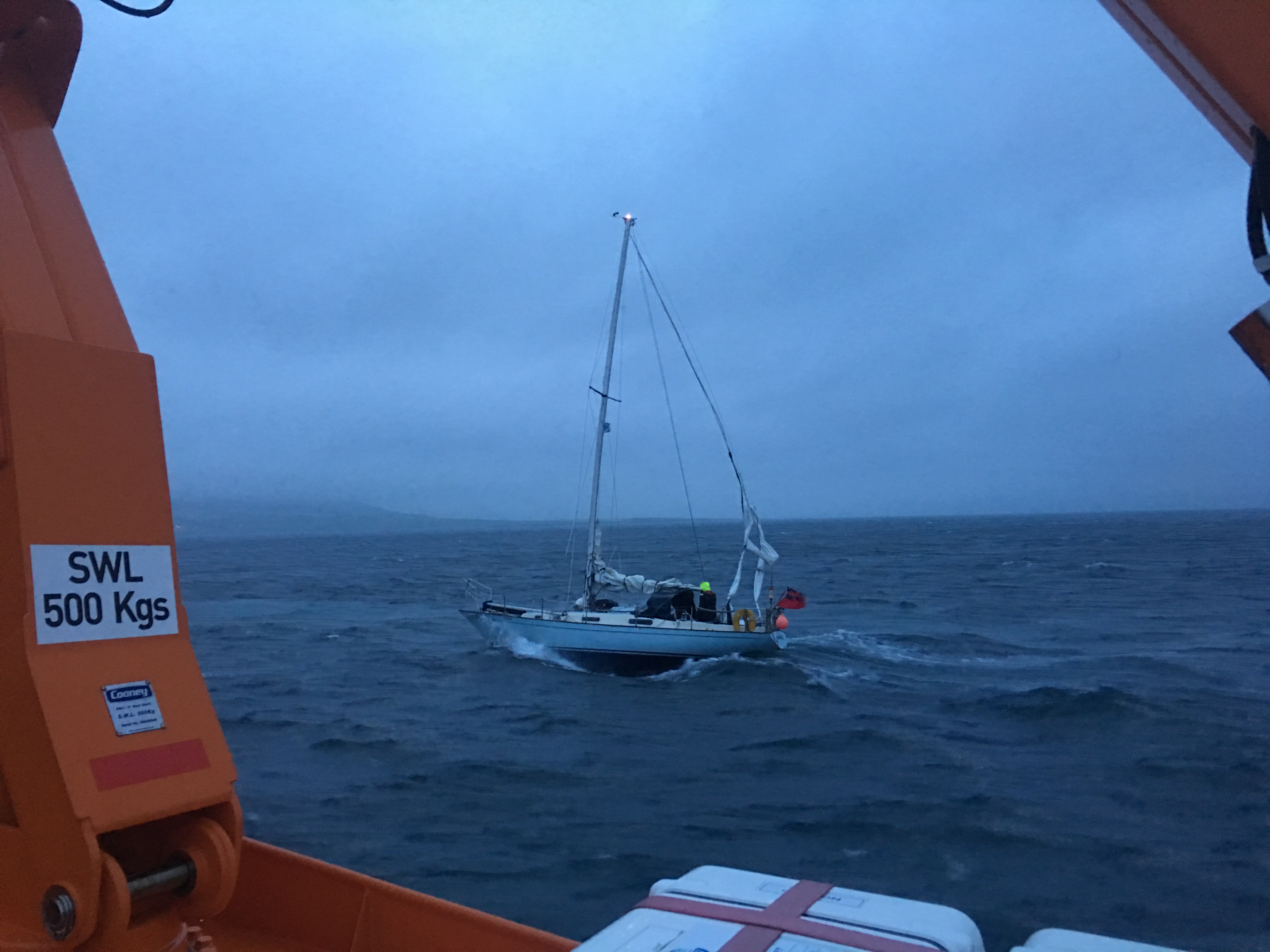 The sailing yacht came into trouble near Stronsay