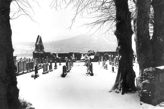 Tullich Kirk near Ballater, home of the symbol stones