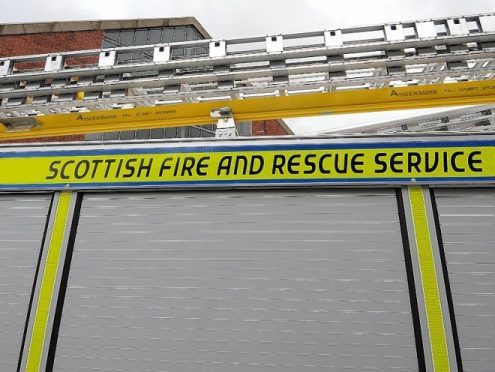 The fire happened at the Jobcentre in Invergordon.