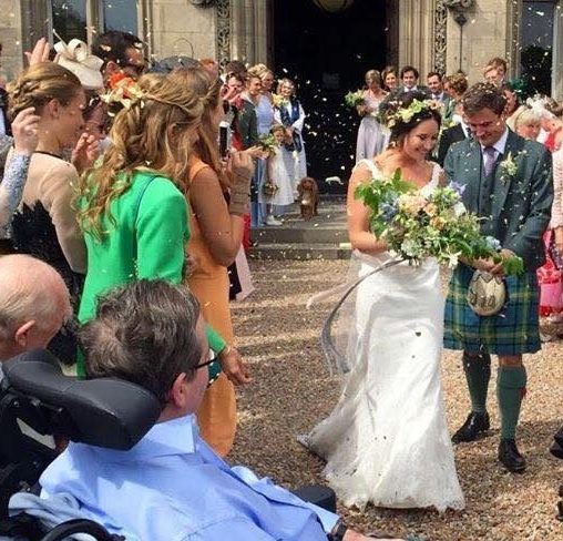 Robin Maitland attending his son's wedding on Friday