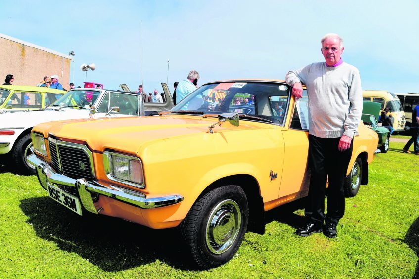 IAN WILSON FROM BUCKIE WITH HIS IMMACULATE 1974 VAUXHALL VICTOR FE 1800