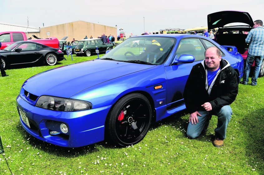 STEPHEN YOUNGSON FROM FRASERBURGH WITH HIS 1995 NISSAN SKYLINE