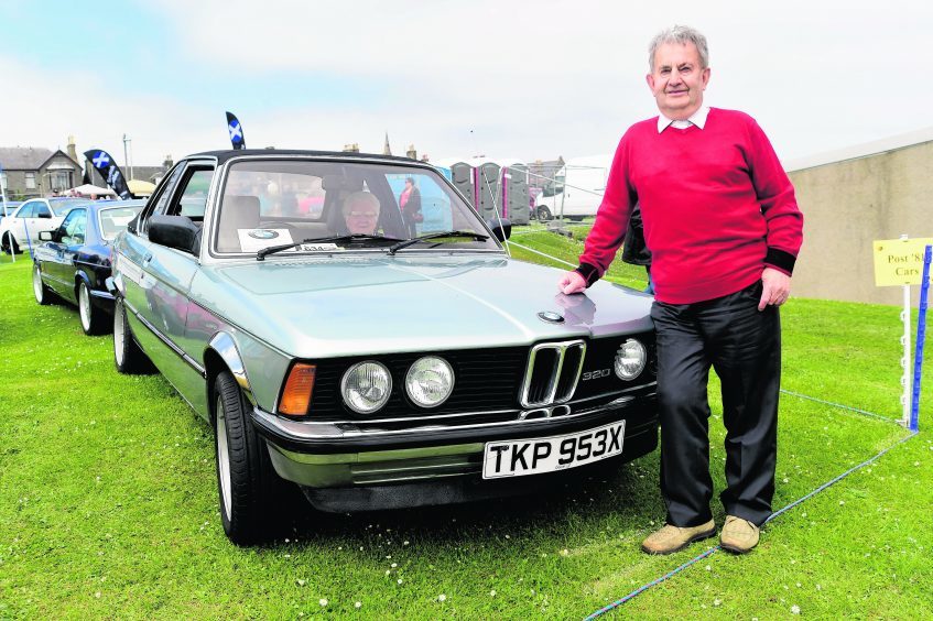 GEORGE INNES FROM PORTKNOCKIE WITH HIS 1981 BMW 320A
