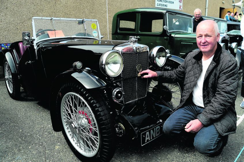 COLIN MURPHY FROM ST FERGUS WITH HIS 1933 MG 'J' TYPE