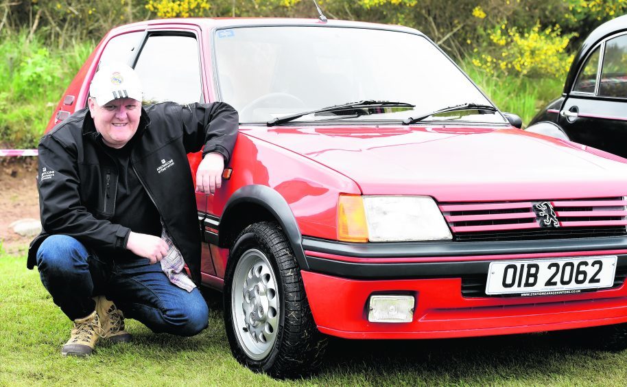 Dek Riley from Newmachar, with his 1990 1.6 GTI Peugeot 205. 
Picture by Jim Irvine  12-6-16