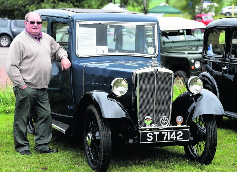 Sandy Mess from Aberdeen with his 1932 Morris Minor "family 8" 850cc.