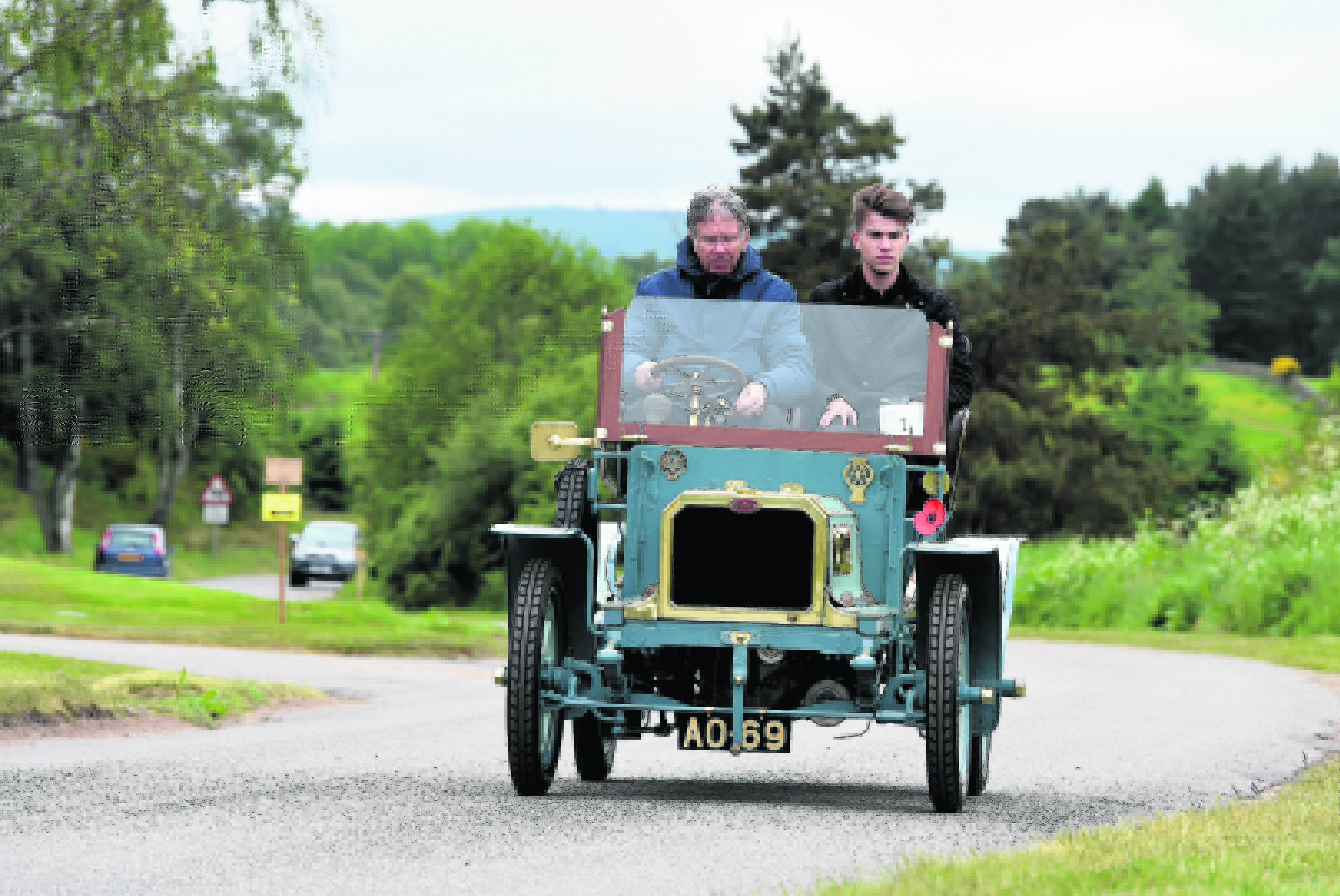 The Kildrummy rally at Deeside Activity Park, Aboyne. In the picture the cars go for a drive.
Pictures by Jim Irvine