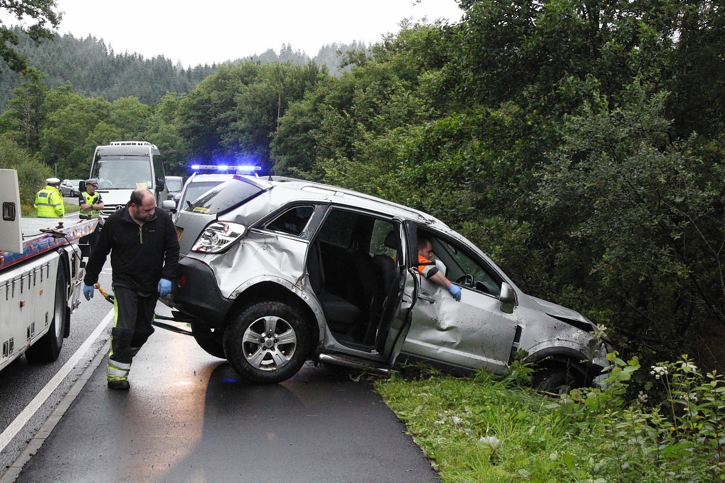 Scene of the crash on the A82