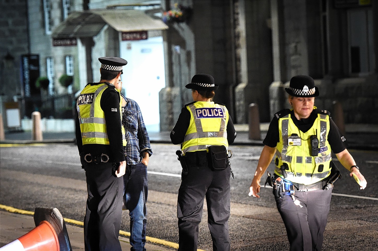 Police on patrol in Aberdeen city centre