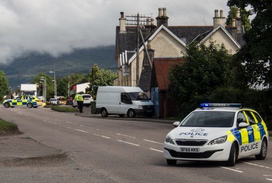 An accident in Corpach closed the A830 for about 45 minutes