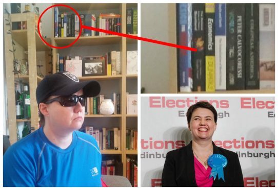 Ruth Davidson posted the photo as she watched Wimbledon