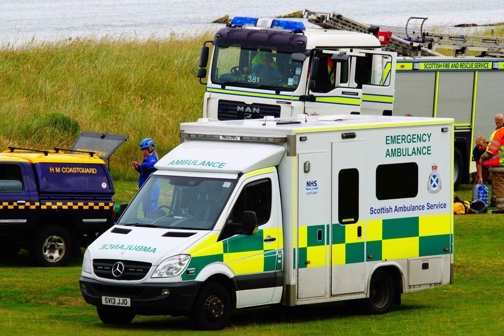 Emergency crews were called to Covesea Links after the woman fell down the cliff. Picture: Chris Harvey.
