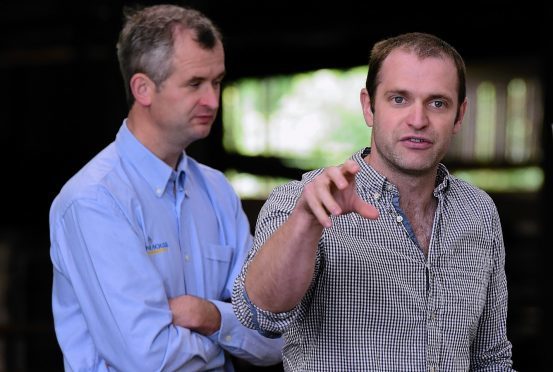 Andrew Millar, Ardene Vets (left) and SAC Vet Tim Geraghty