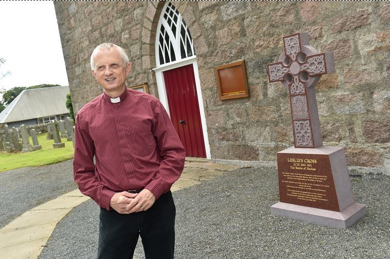 The Rev. Martyn Sanders at the Chapel of Garioch Church will host a service of remembrance as part of their service which will recognise those who lost their lives  at the Battle of Harlaw 605 years ago. Credit: Colin Rennie.