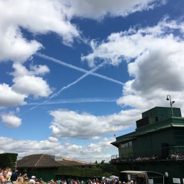 "Saltire" appears in the sky above Wimbleon (Derek Ironside, Newsline Media)
