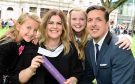 Louise Langfield with husband Jamie and daughters Masie  and Ruby