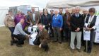 Farmers and politicians signing the petition at the New Deer Show