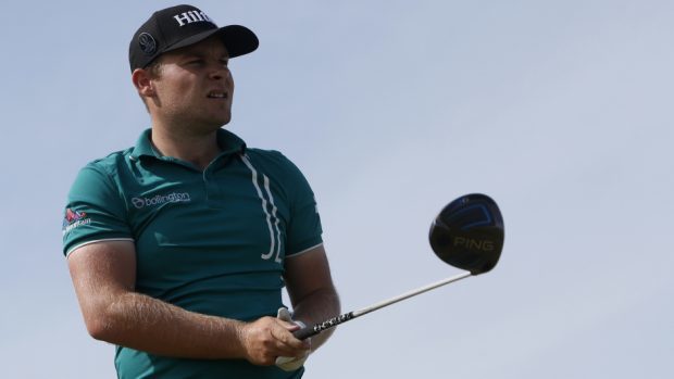 Tyrrell Hatton is two shots off the lead at the Scottish Open.