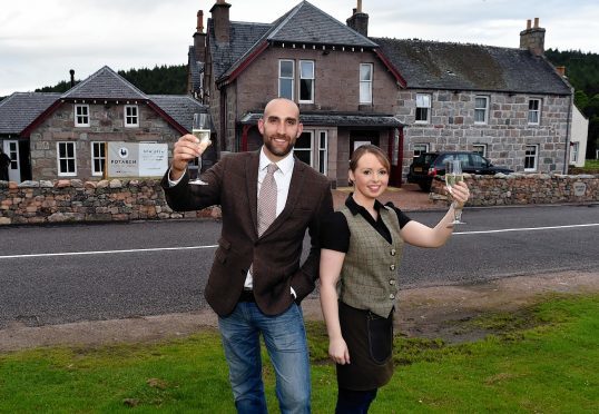 The Potarch Hotel officially opened after closing down for refurbishment. Property Manager Lewis Gray and restaurant manager Nicolle Stewart.
Picture by COLIN RENNIE.