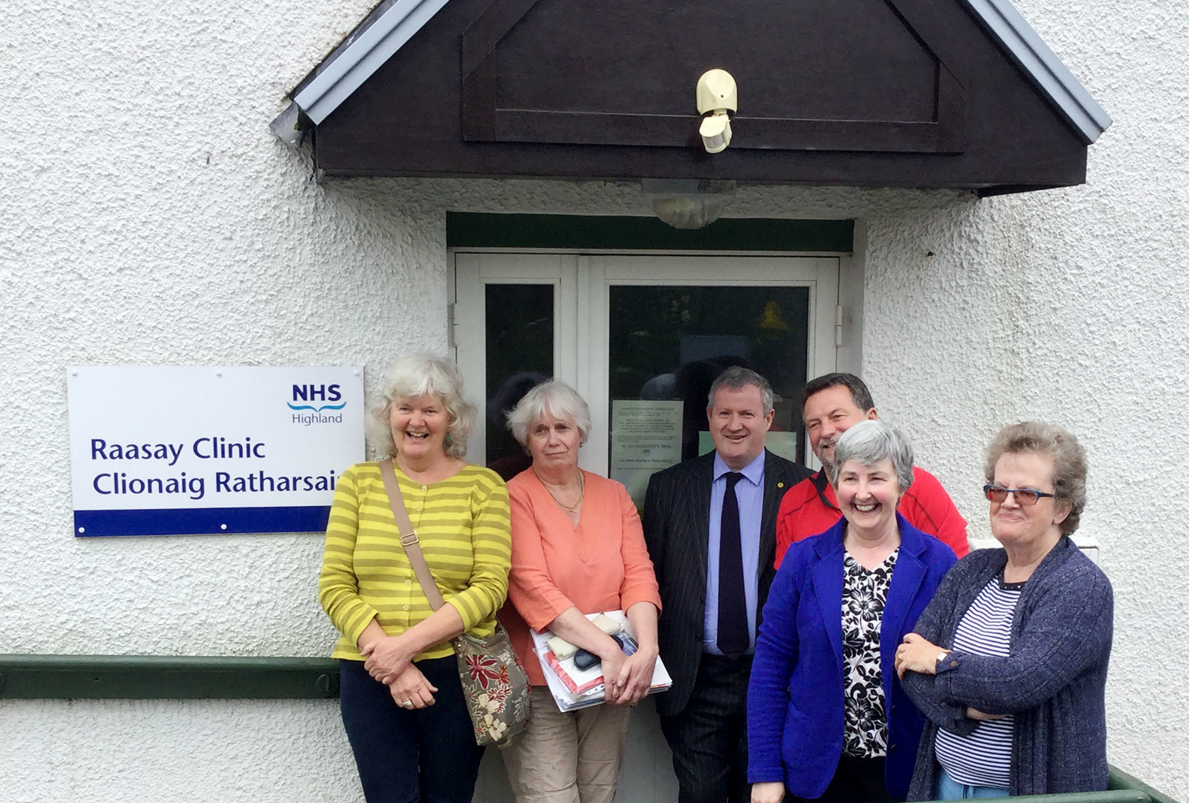 Members of Raasay Community Council after apeaking with MP Ian Blackford about the need for a nurse on the island.