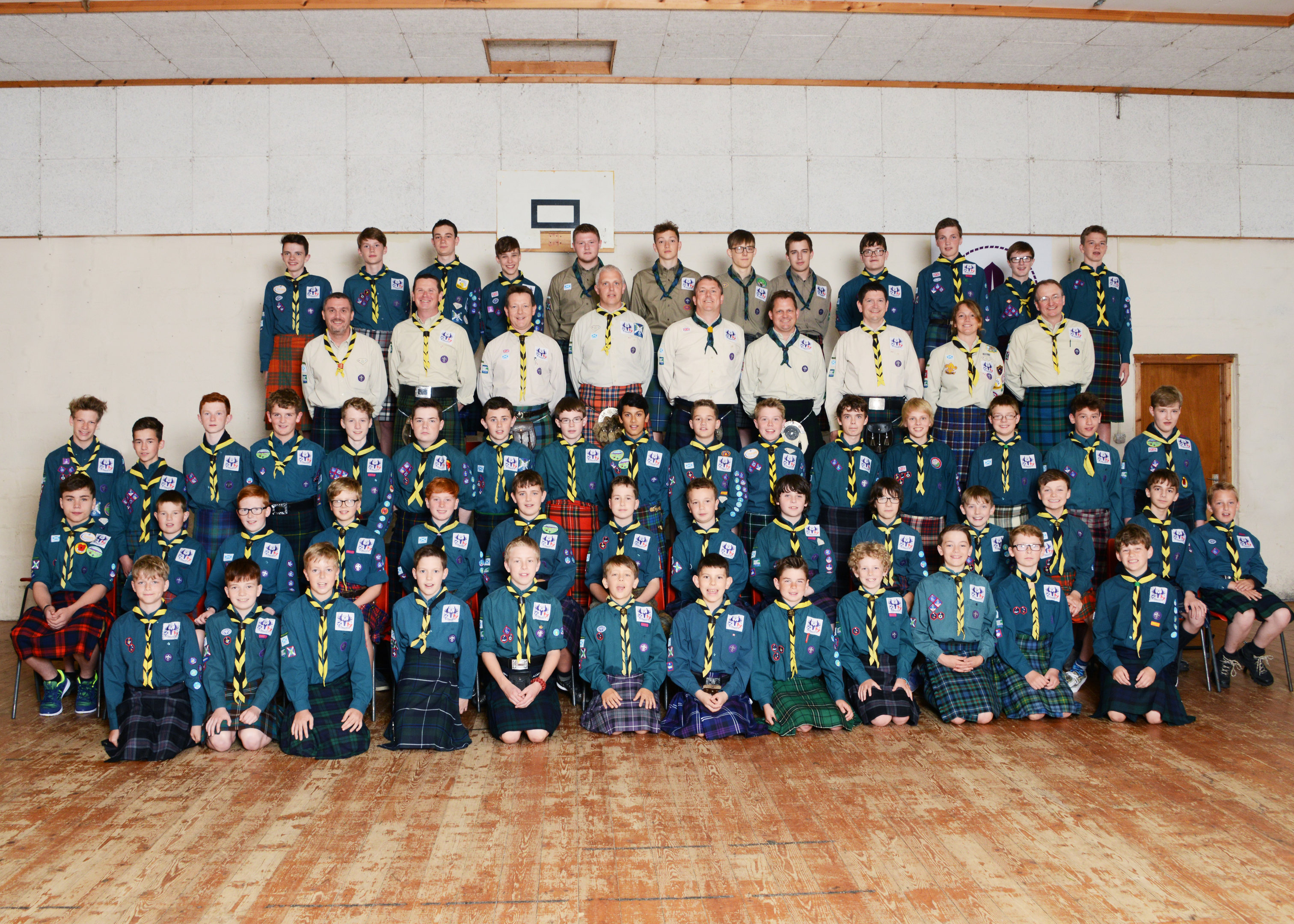 The Banchory Scouts just prior to embarking on the journey