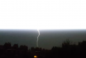 A lightning strike over the west-end of Aberdeen