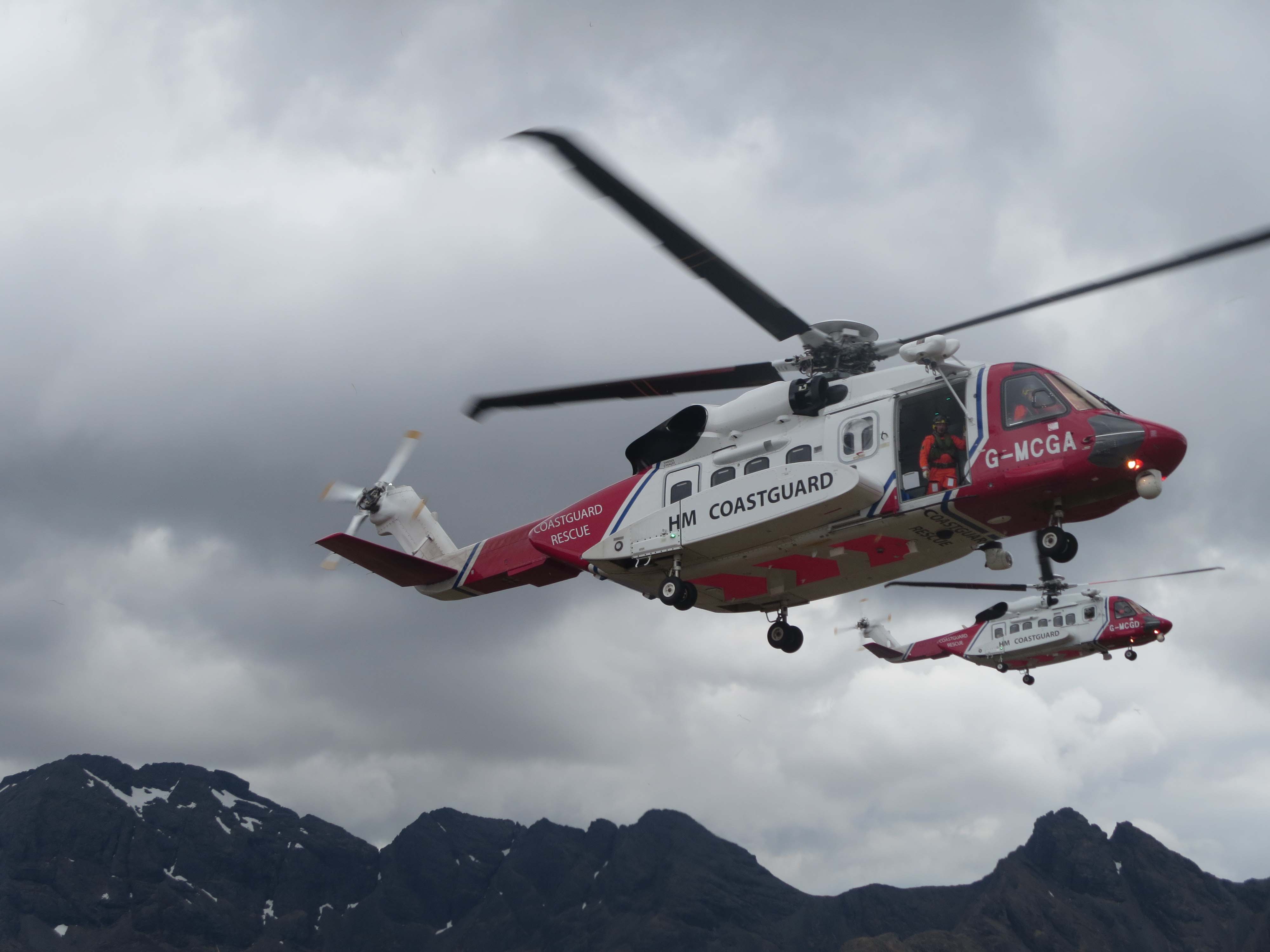 The search and rescue helicopters based in Stornoway