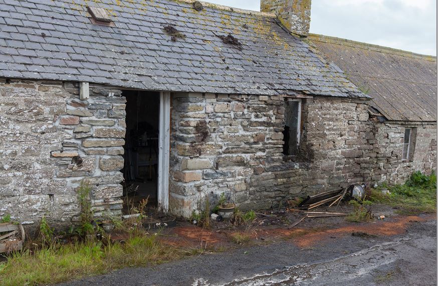 Eddie Laing, 19, was killed when his car struck this unoccupied house by the side of the A99. 