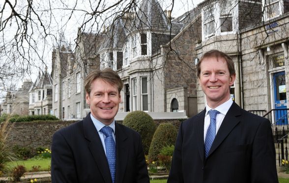 Bidwells Scotland managing partner Finlay Clark, left and head of Aberdeen office Andrew Robertson