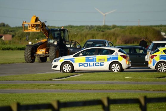 Five people have been injured in a helicopter crash. (Pictures: Anna Gowthorpe/PA Wire)