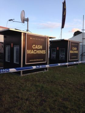 A thief has made off with an ATM at T in the Park. (Picture sent in by Mark MacLellan)