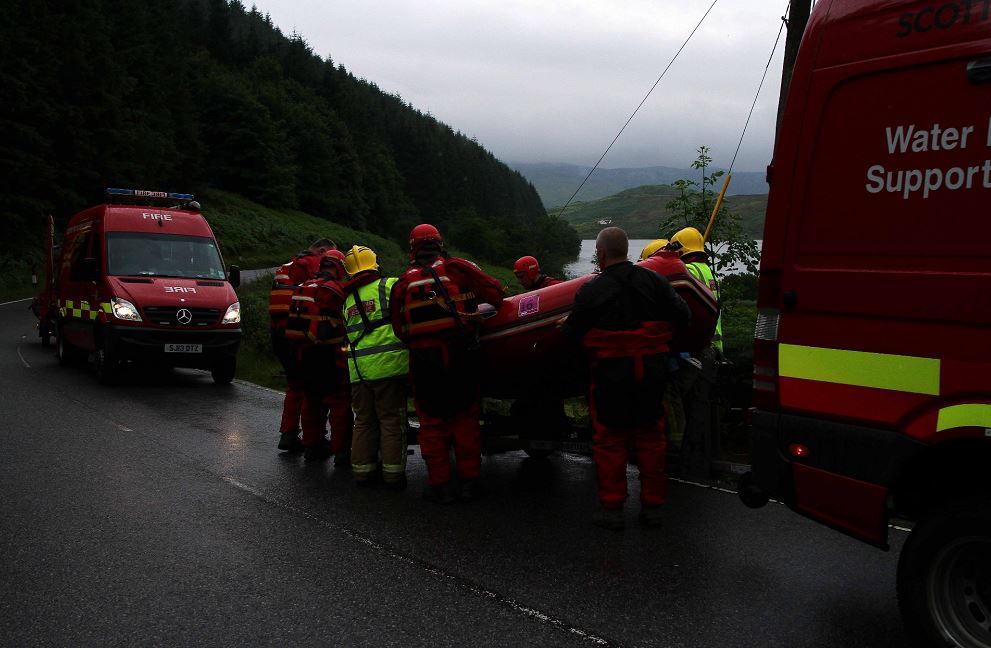 The fire service's water support team assisted in the search. 