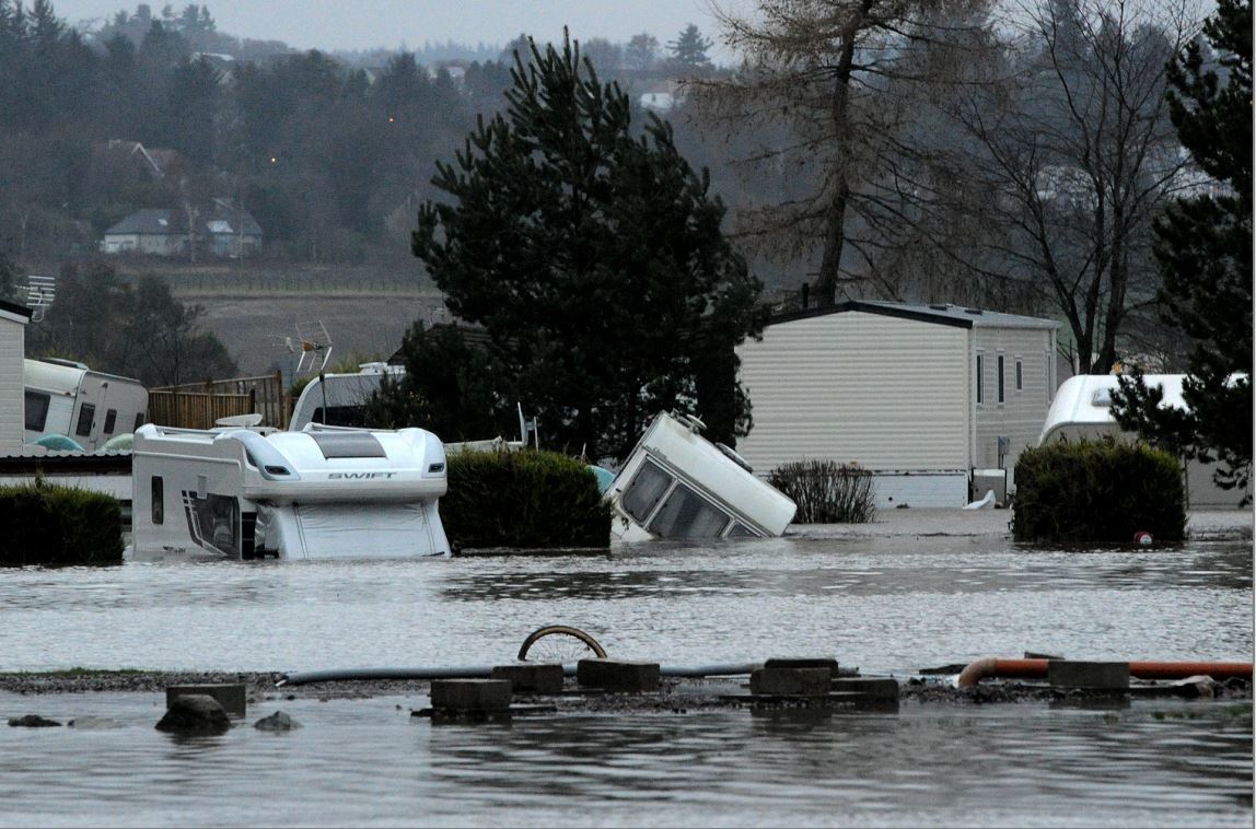 Deeside Holiday Park was devastated by Storm Frank floods. (Picture: Kenny Elrick)