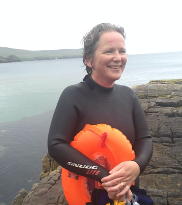 Catriona Barr was swimming off Lerwick