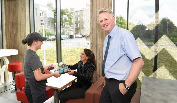 Owner of the newly opened McDonald's, Craig Duncan, at the premises in Kittybrewster Retail Park.