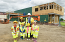 Aberdeen City Council Commumities, Housing and Infrastructure vice-convener Councillor Gordon Graham and members of the community were present at the topping ceremony of the new £2.66 million community hub, the Lord Provost Henry E Rae Community Centre in the Middlefield.
