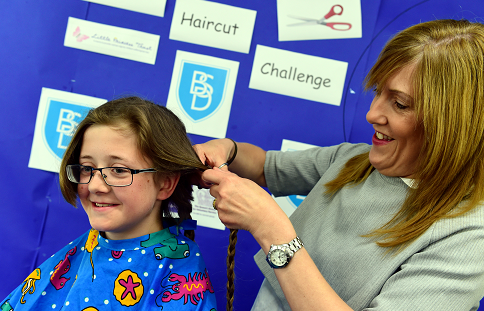 Christy Probart had his hair cut yesterday for the Little Princess Trust