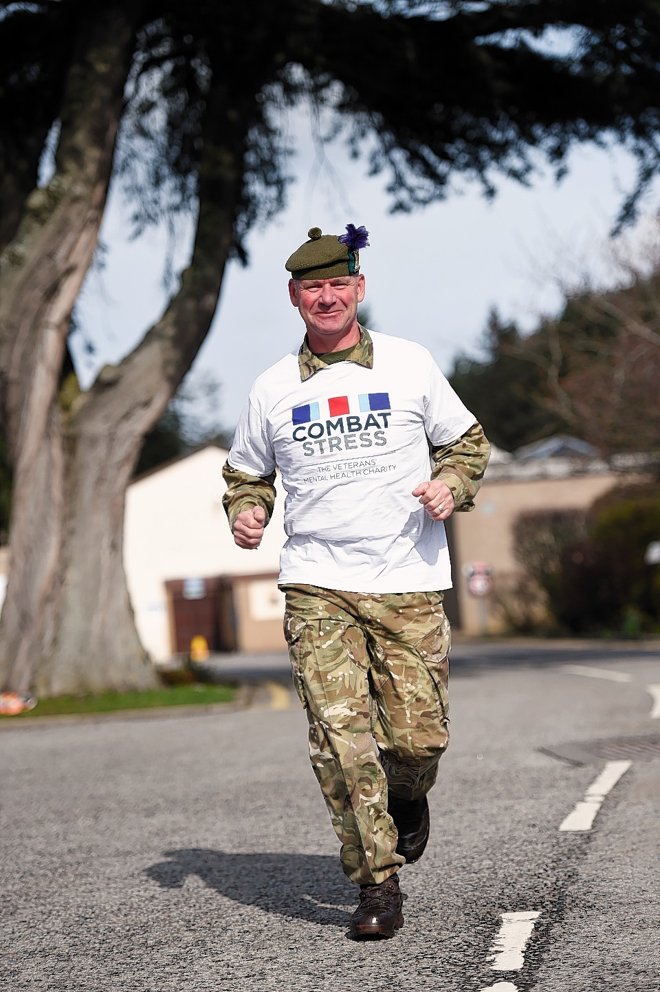 Doug Hamilton, at Baxters where he works, in training for the London Marathon to raise money for Combat Stress. (Picture: Gordon Lennox)