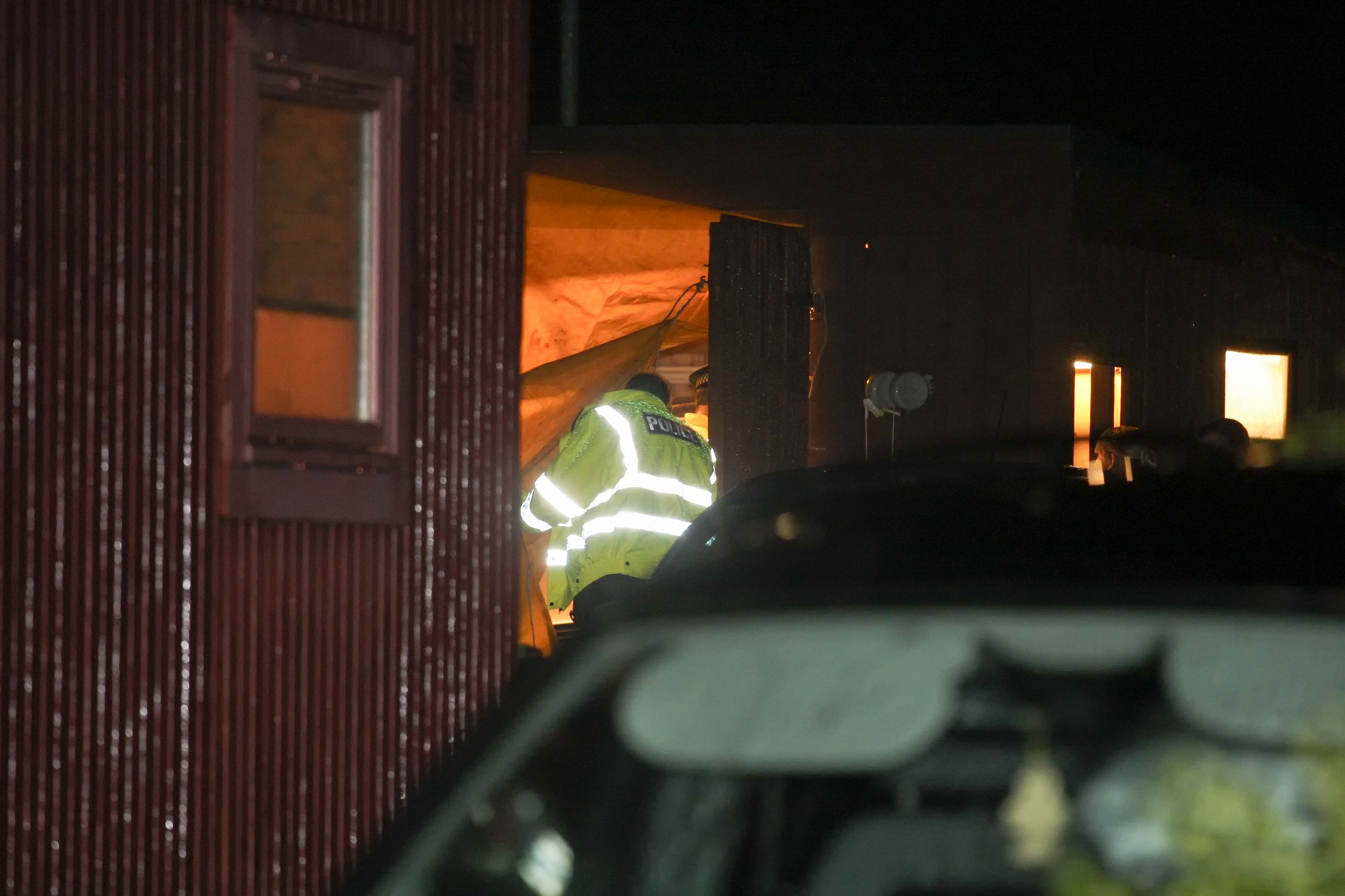 Police at the scene in Gordon Terrace in Invergordon