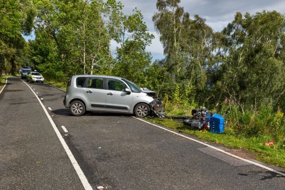 A motorcyclist was injured after an accident on the A82 south of Drumnadrochit